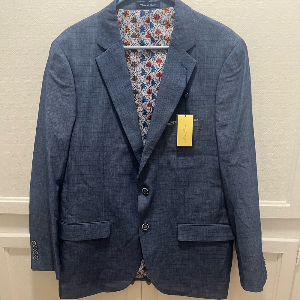 Alan Flusser Classic Denim Blue Blazer